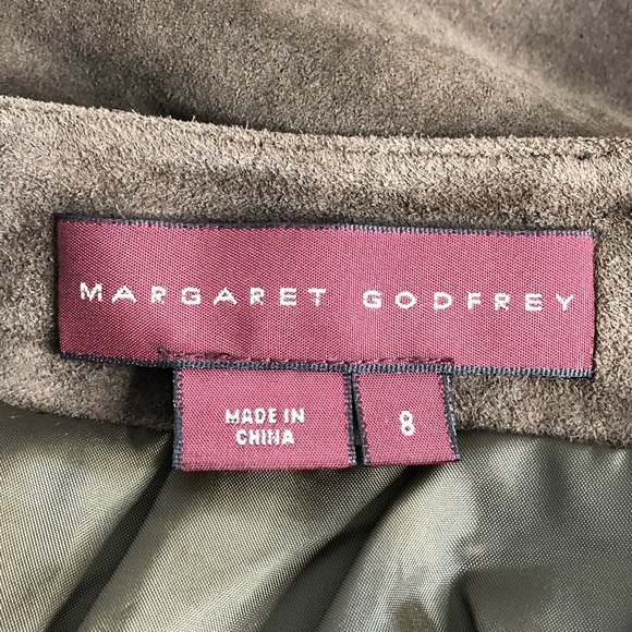 Margaret Godfrey Brown Suede Grommet Fringe Skirt - Picture 7 of 11